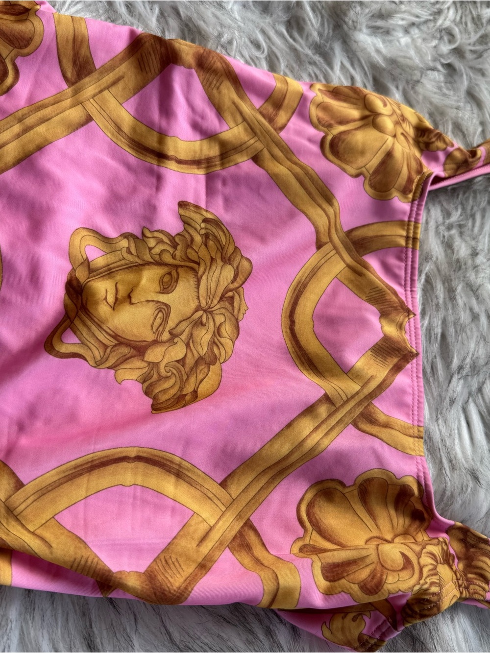Versace Pink and Gold Medusa-Print One piece bathing suit size 2 - Picture 2 of 8